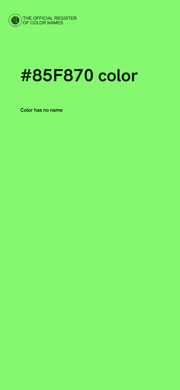 #85F870 color image