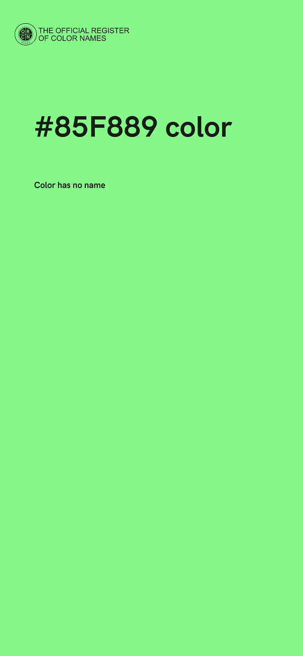 #85F889 color image