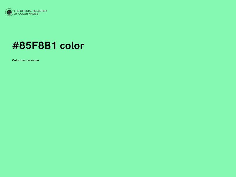 #85F8B1 color image