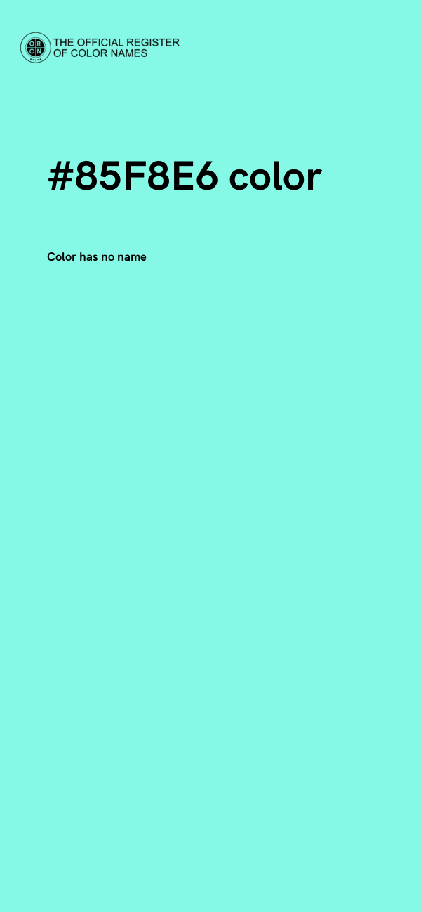 #85F8E6 color image