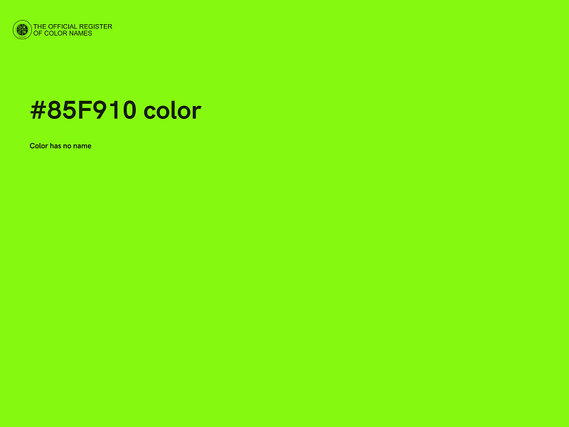 #85F910 color image