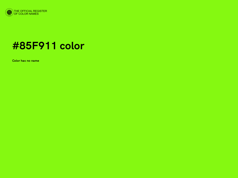 #85F911 color image