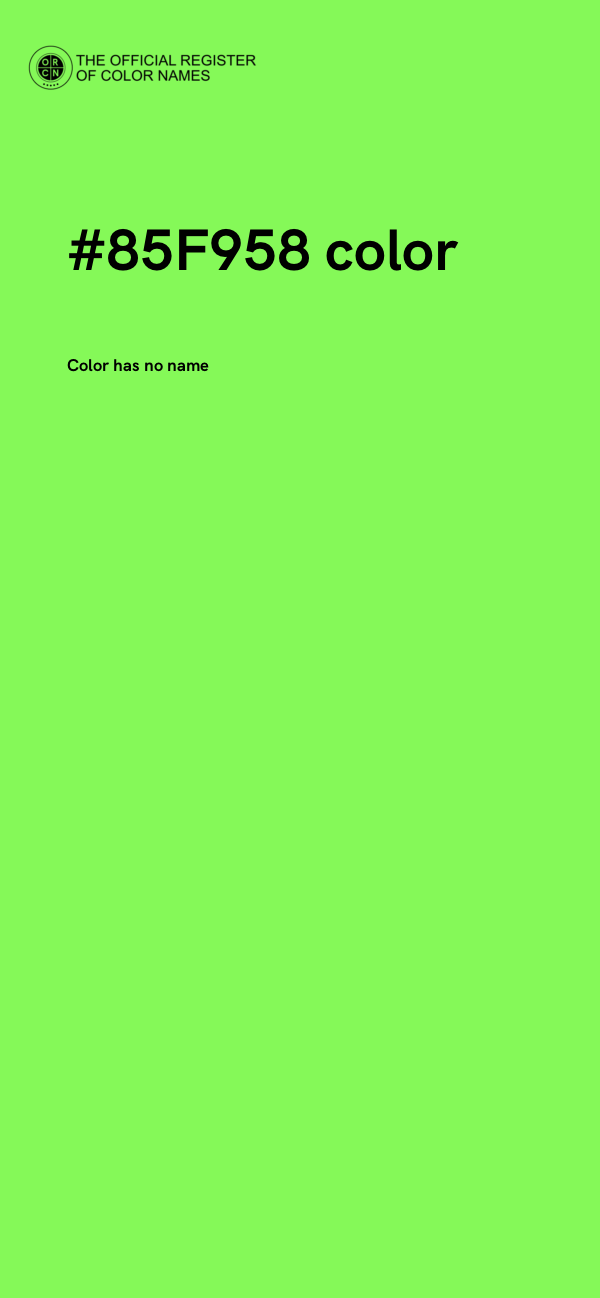 #85F958 color image