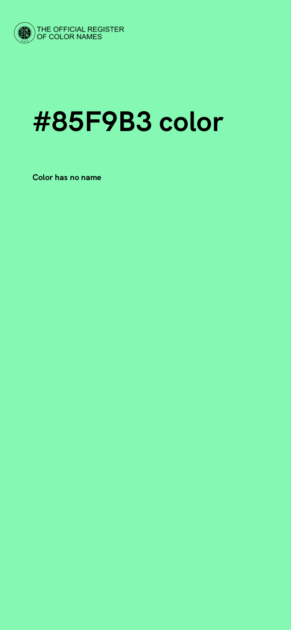 #85F9B3 color image