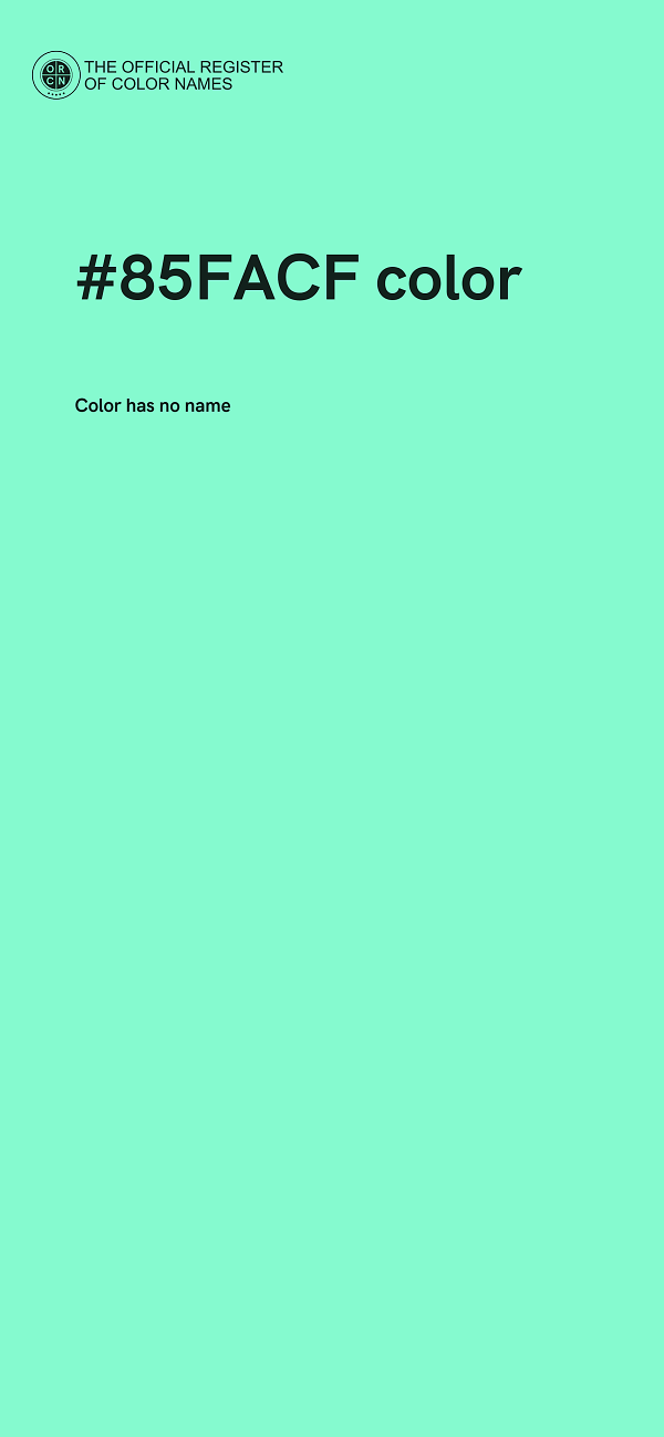 #85FACF color image