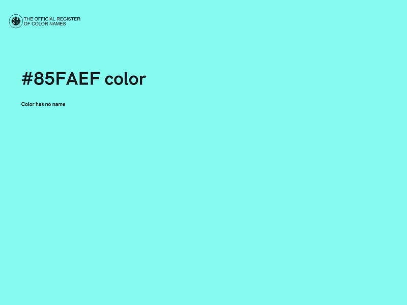 #85FAEF color image