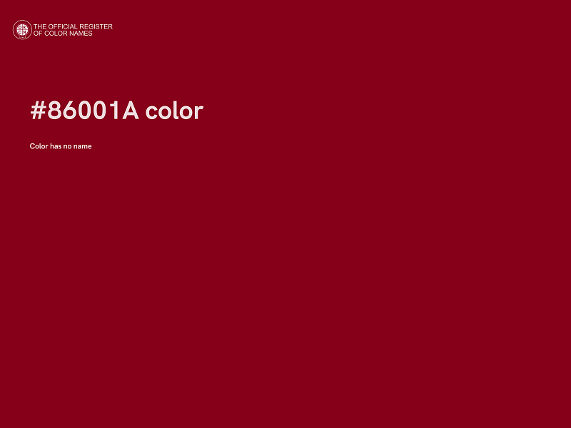 #86001A color image