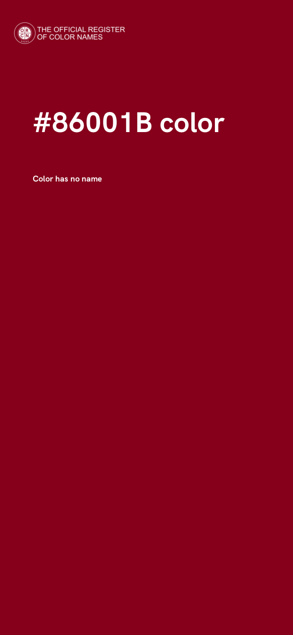 #86001B color image