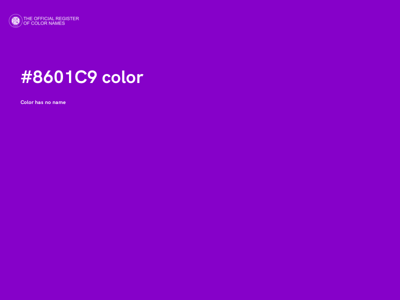 #8601C9 color image