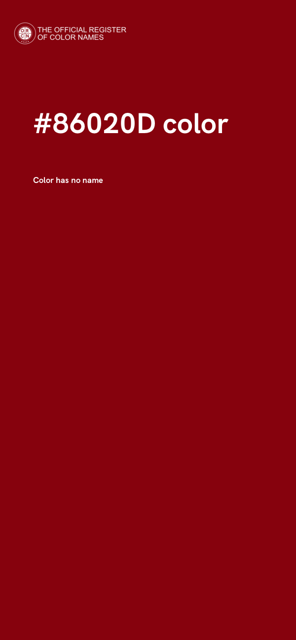 #86020D color image