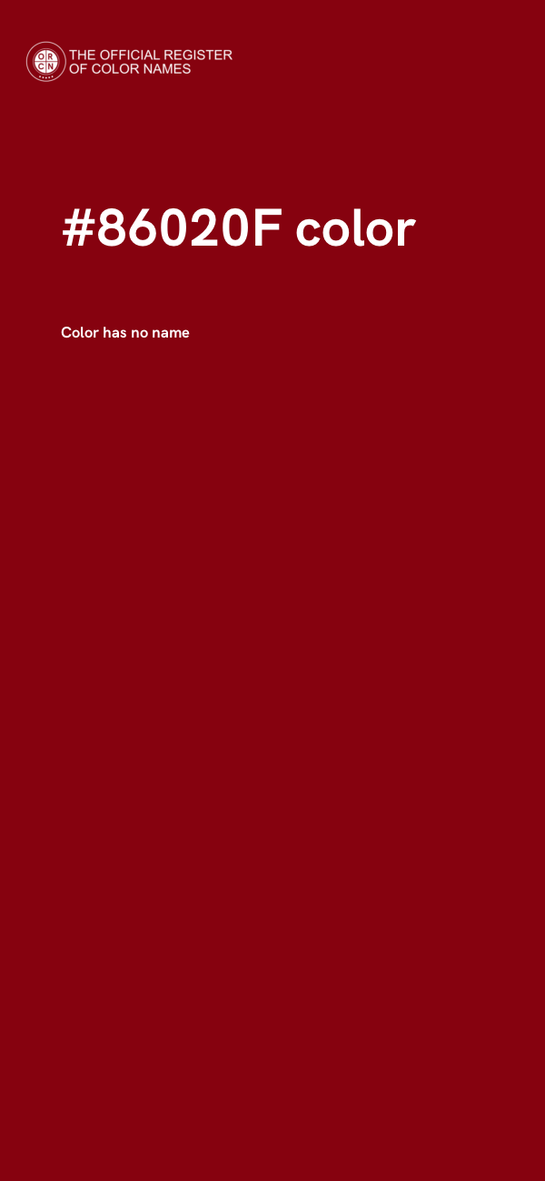 #86020F color image