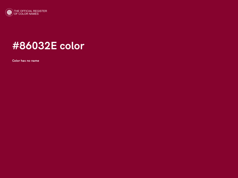 #86032E color image