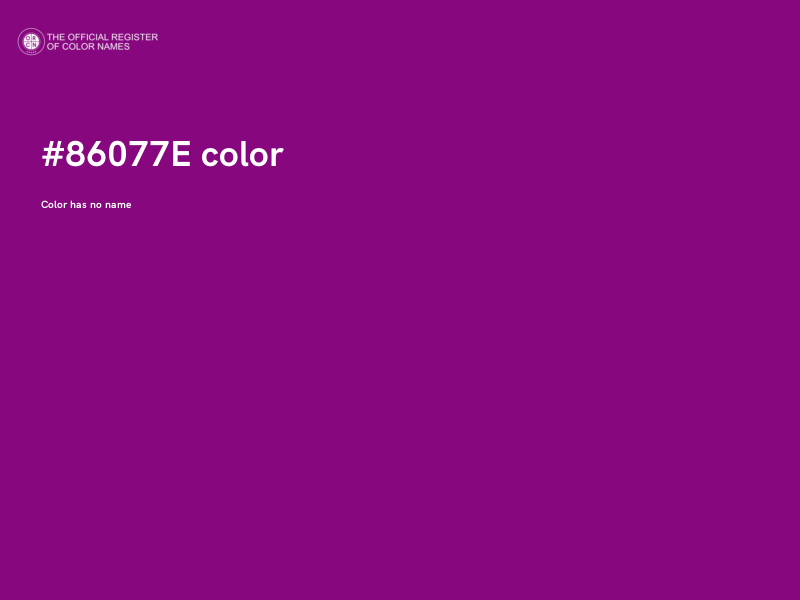 #86077E color image