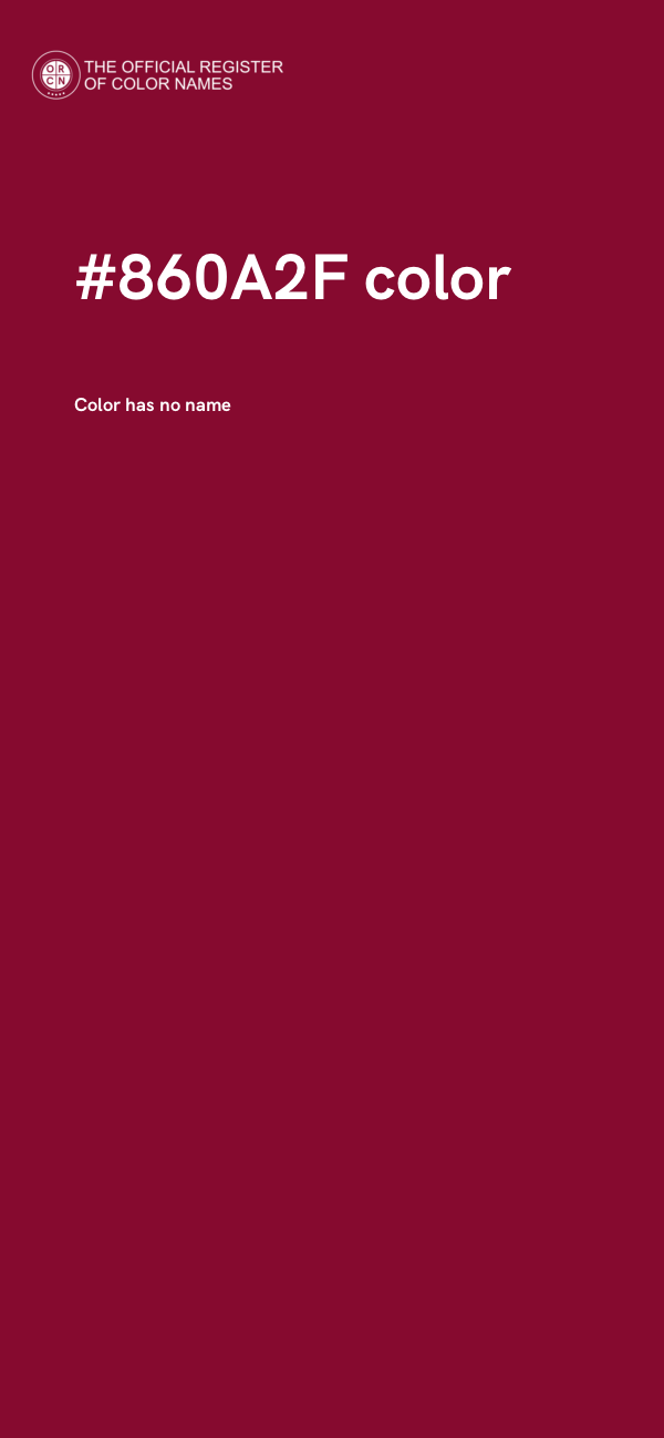 #860A2F color image