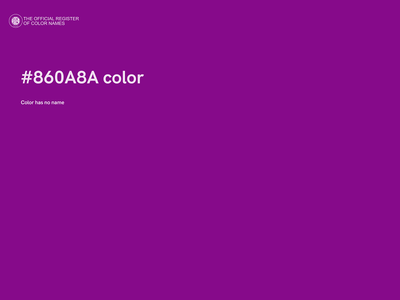 #860A8A color image