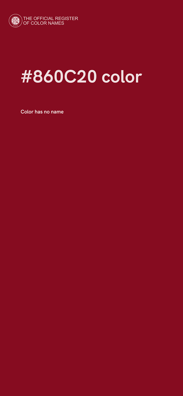 #860C20 color image