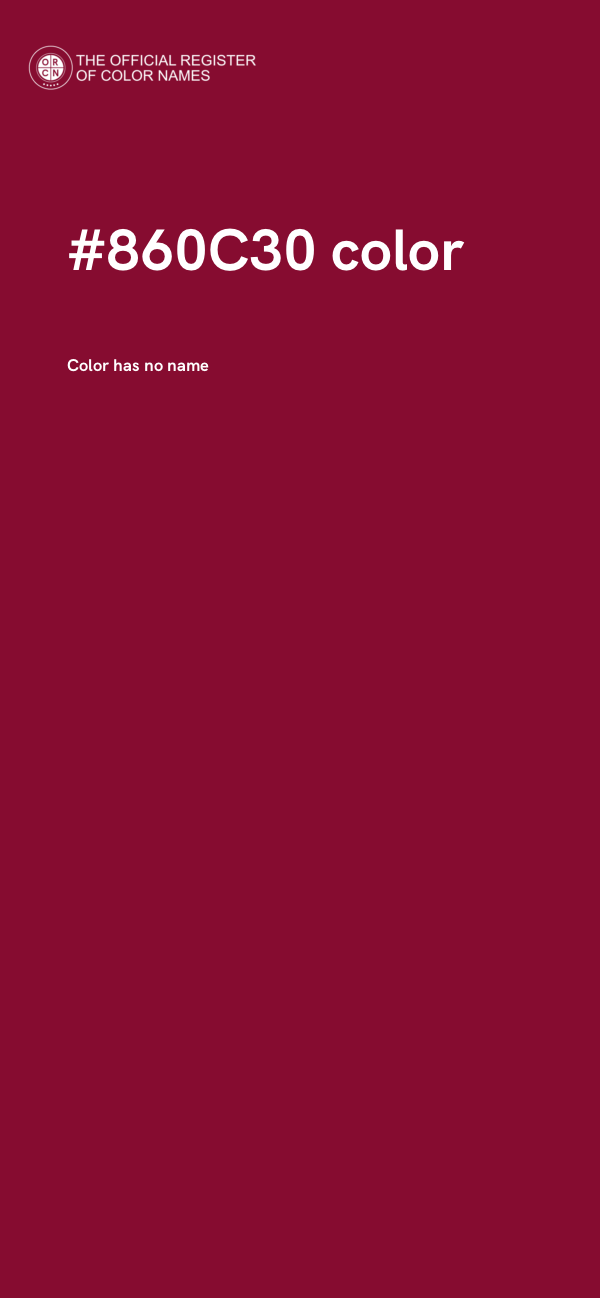 #860C30 color image
