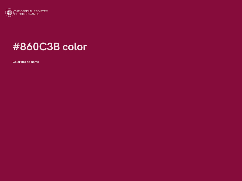 #860C3B color image