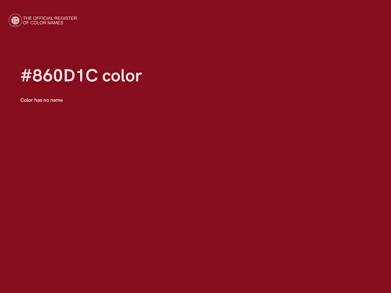 #860D1C color image