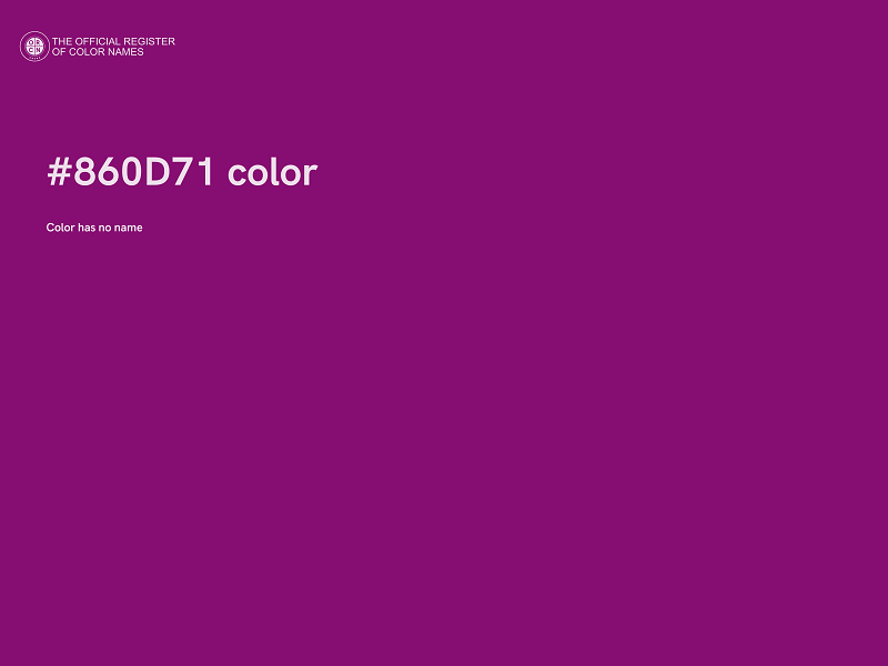 #860D71 color image