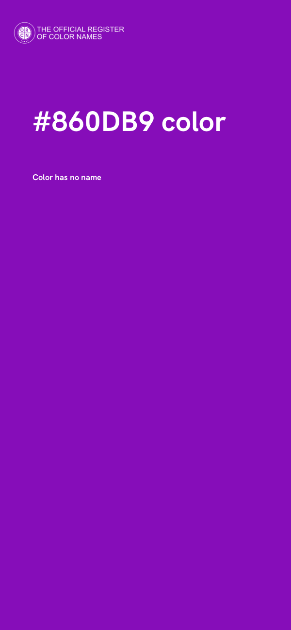 #860DB9 color image