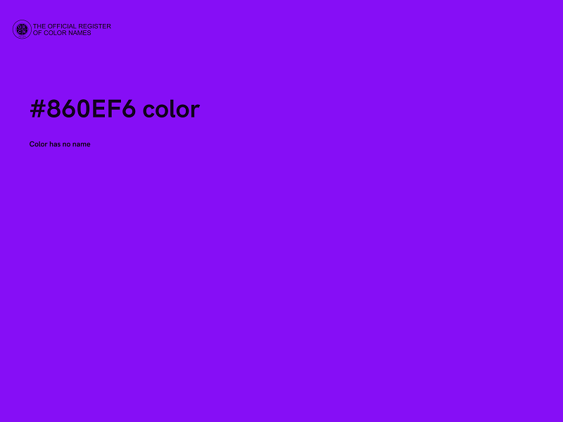 #860EF6 color image