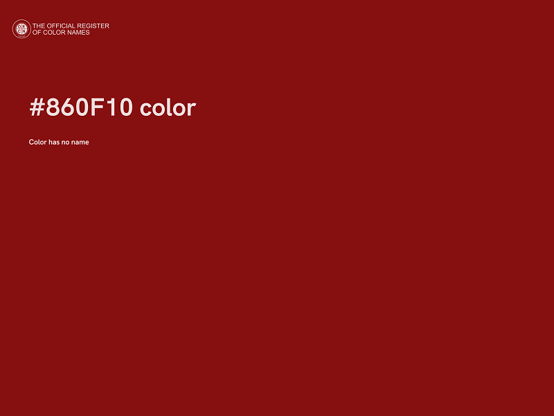 #860F10 color image