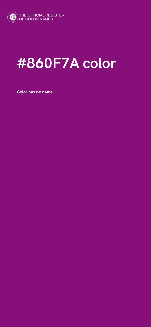 #860F7A color image