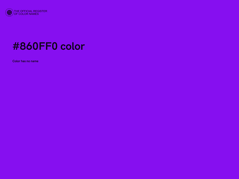 #860FF0 color image