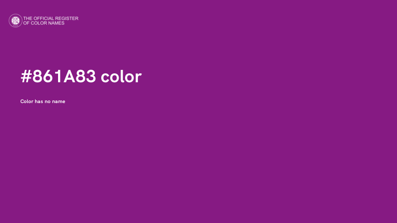 #861A83 color image