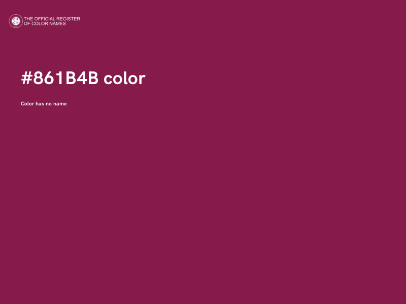 #861B4B color image
