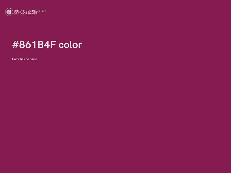 #861B4F color image