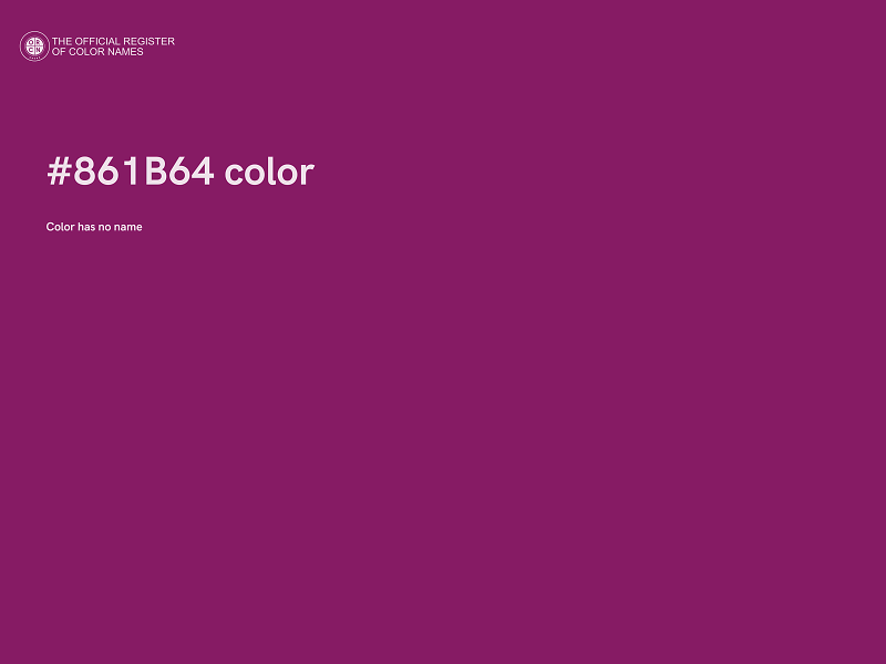 #861B64 color image