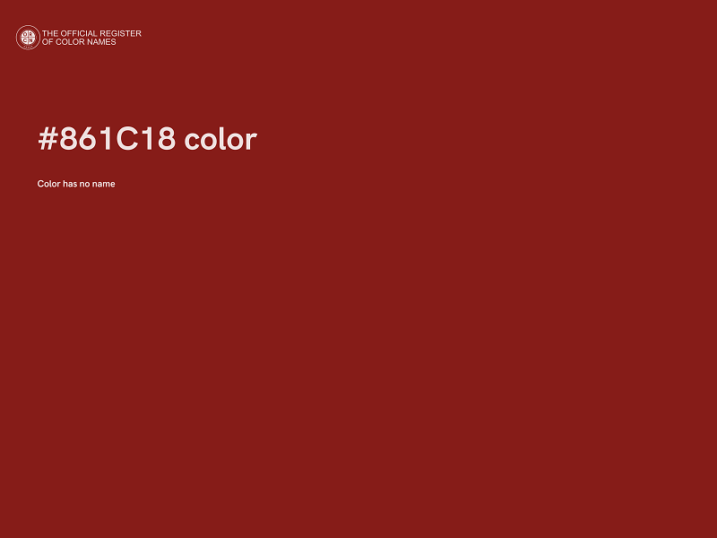 #861C18 color image