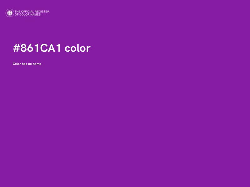 #861CA1 color image