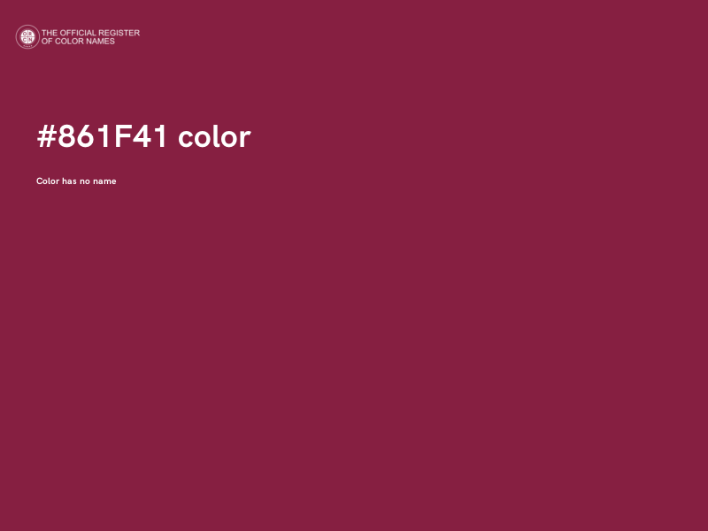 #861F41 color image