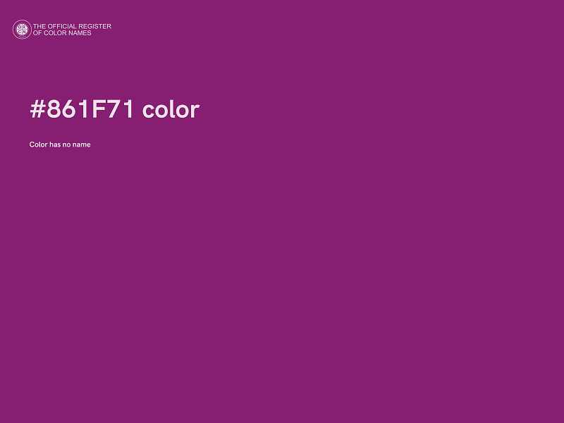 #861F71 color image