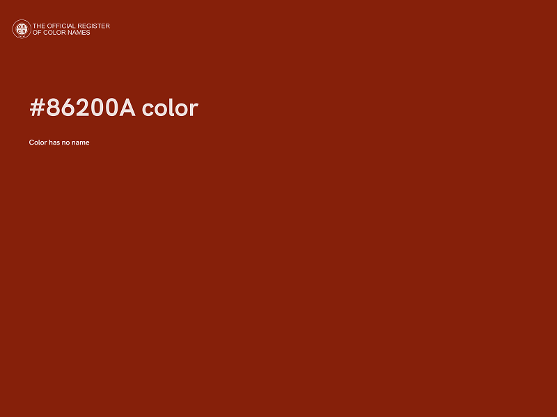 #86200A color image