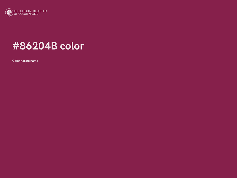 #86204B color image