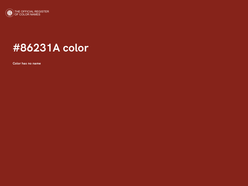 #86231A color image