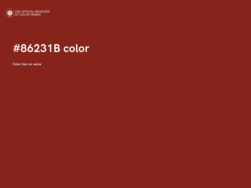 #86231B color image