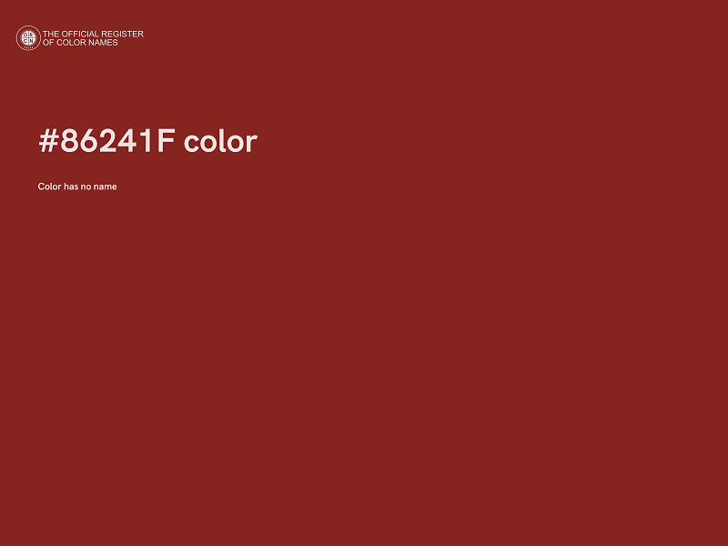 #86241F color image
