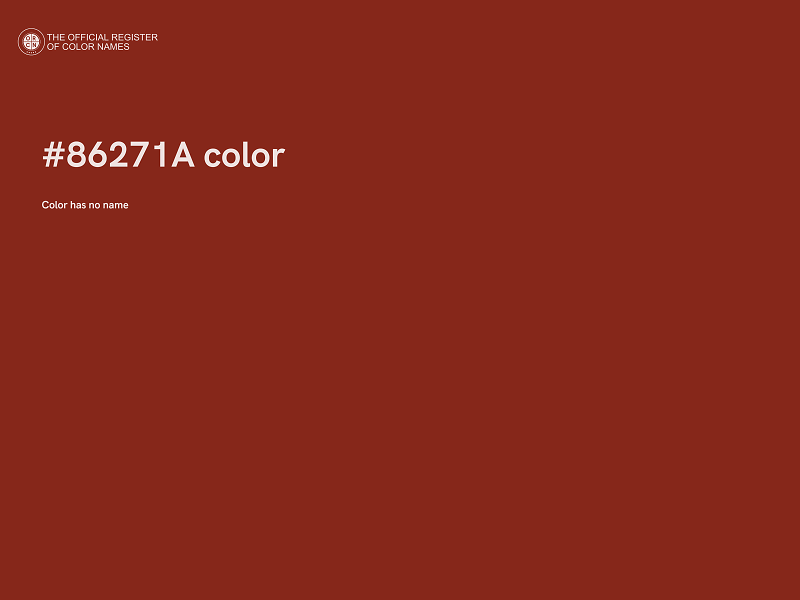 #86271A color image