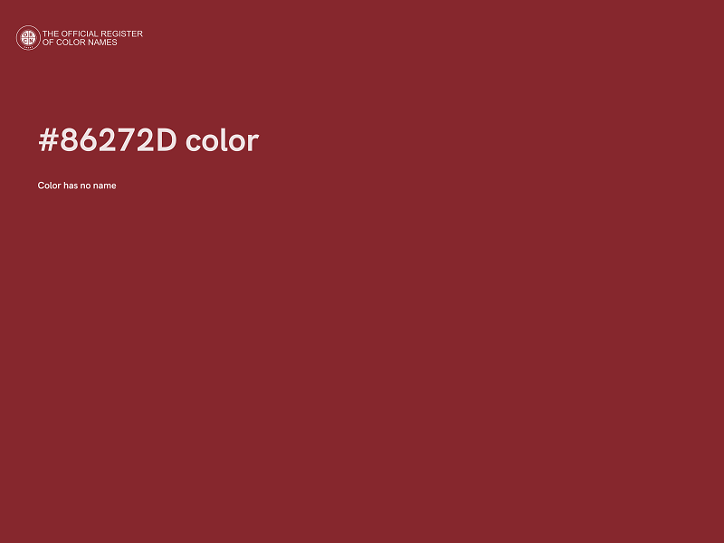 #86272D color image