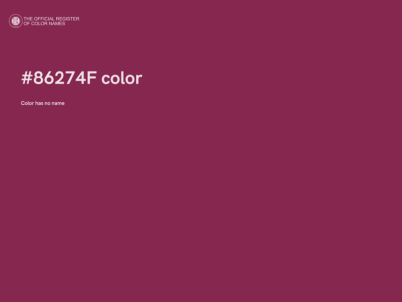 #86274F color image