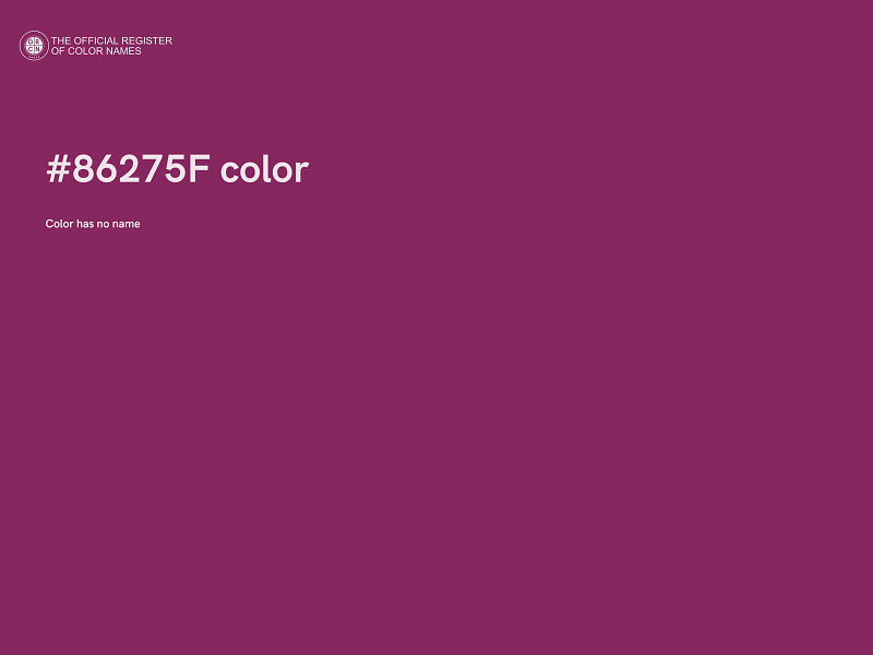 #86275F color image