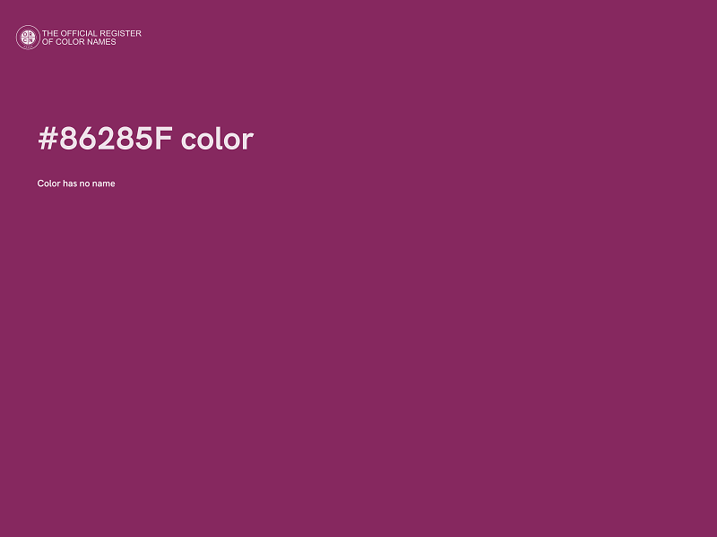 #86285F color image