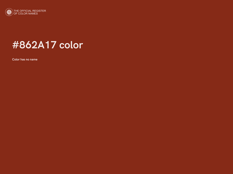 #862A17 color image