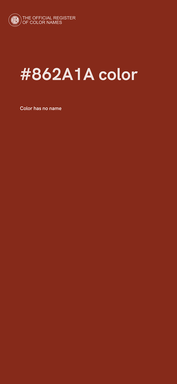#862A1A color image