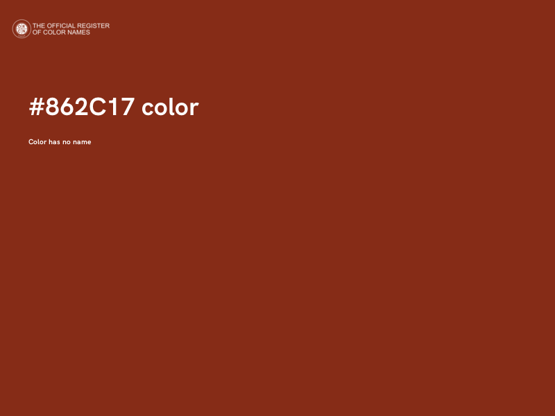 #862C17 color image